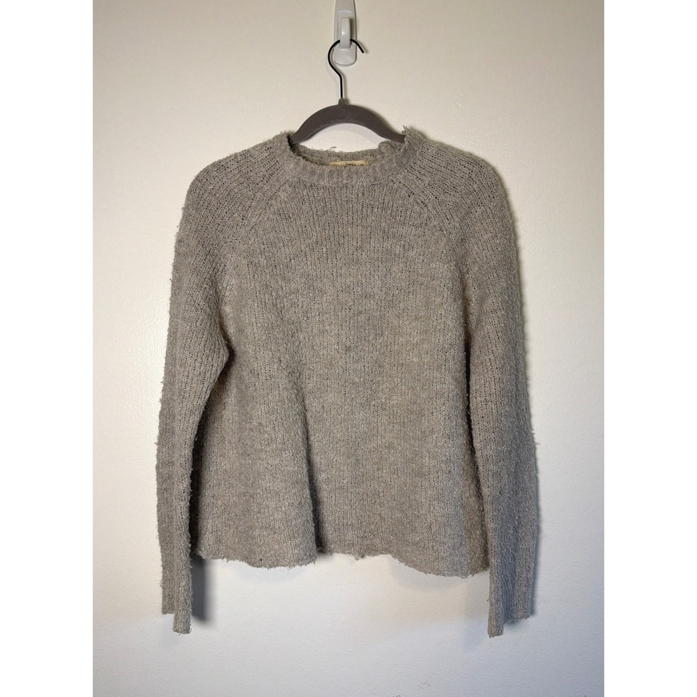 Natural Life Womens XS Oatmeal Beige Chunky Knit Wool Blend Sweater Pullover
